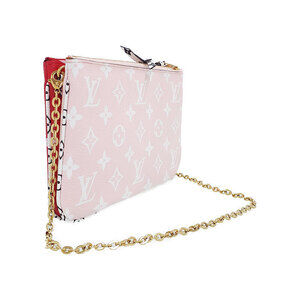 Louis Vuitton Pochette Giant Zip Red Double Bag Rouge Monogram